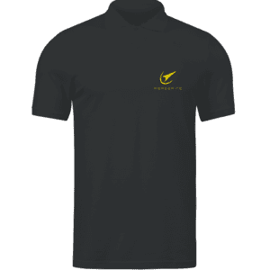 black polo yellow logo